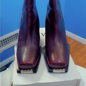 ASOS Burgundy Heeled Boots